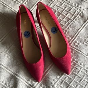 Nine West pink suede kitten heels